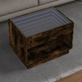 Mitteltisch mit Infinity LED in geräucherter Eiche 70x50x50 cm von , Couchtisch - Ref: Foro24-847662, Preis: 97,47 €, Rabatt: %