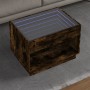 Coffee table with Infinity LED smoked oak 70x50x50 cm by , Coffee table - Ref: Foro24-847662, Price: 98,83 €, Discount: %