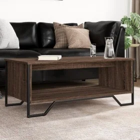 Mesa de centro madera de ingeniería roble marrón 100x51x40 cm de , Mesas de centro - Ref: Foro24-848483, Precio: 53,54 €, Des...