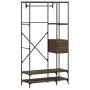 Coat rack with brown oak engineered wood shelves by , Dresser Organizers and Bar Hangers - Ref: Foro24-847863, Price: 114,78 ...