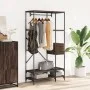 Coat rack with brown oak engineered wood shelves by , Dresser Organizers and Bar Hangers - Ref: Foro24-847863, Price: 114,78 ...