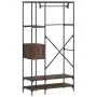 Coat rack with brown oak engineered wood shelves by , Dresser Organizers and Bar Hangers - Ref: Foro24-847863, Price: 114,78 ...