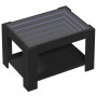 LED center table made of black engineered wood 73x53x45 cm by , Coffee table - Ref: Foro24-847547, Price: 105,45 €, Discount: %
