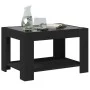 LED center table made of black engineered wood 73x53x45 cm by , Coffee table - Ref: Foro24-847547, Price: 103,95 €, Discount: %