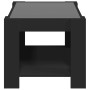LED center table made of black engineered wood 73x53x45 cm by , Coffee table - Ref: Foro24-847547, Price: 105,45 €, Discount: %