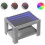 Mesa de centro y LED madera ingeniería gris Sonoma 73x53x45 cm de , Mesas de centro - Ref: Foro24-847551, Precio: 122,51 €