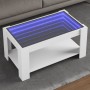 LED-Couchtisch aus weißem Ingenieurholz 93x53x45 cm von , Couchtisch - Ref: Foro24-847553, Preis: 121,69 €, Rabatt: %