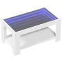 LED-Couchtisch aus weißem Ingenieurholz 93x53x45 cm von , Couchtisch - Ref: Foro24-847553, Preis: 121,69 €, Rabatt: %