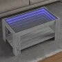 Center table and LED engineered wood in Sonoma gray 93x53x45 cm by , Coffee table - Ref: Foro24-847558, Price: 150,92 €, Disc...