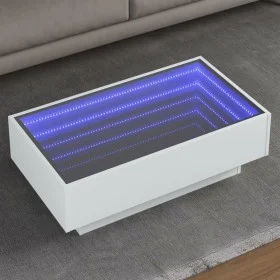 LED-Couchtisch aus weißem Ingenieurholz, 90x50x30 cm. von , Couchtisch - Ref: Foro24-847518, Preis: 143,36 €, Rabatt: %