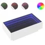 White engineered wood coffee table with LED lights 90x50x30 cm by , Coffee table - Ref: Foro24-847518, Price: 143,36 €, Disco...