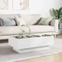 White engineered wood coffee table with LED lights 90x50x30 cm by , Coffee table - Ref: Foro24-847518, Price: 143,36 €, Disco...