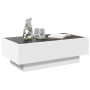 White engineered wood coffee table with LED lights 90x50x30 cm by , Coffee table - Ref: Foro24-847518, Price: 146,22 €, Disco...