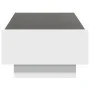 White engineered wood coffee table with LED lights 90x50x30 cm by , Coffee table - Ref: Foro24-847518, Price: 143,36 €, Disco...