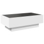 White engineered wood coffee table with LED lights 90x50x30 cm by , Coffee table - Ref: Foro24-847518, Price: 146,22 €, Disco...