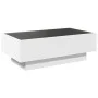 White engineered wood coffee table with LED lights 90x50x30 cm by , Coffee table - Ref: Foro24-847518, Price: 143,36 €, Disco...