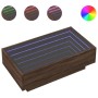 Mesa de centro y LED madera ingeniería marrón roble 90x50x30 cm de , Mesas de centro - Ref: Foro24-847524, Precio: 121,04 €, ...