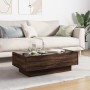 Mesa de centro y LED madera ingeniería marrón roble 90x50x30 cm de , Mesas de centro - Ref: Foro24-847524, Precio: 121,04 €, ...