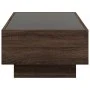 Center table and LED engineered wood in brown oak, 90x50x30 cm by , Coffee table - Ref: Foro24-847524, Price: 118,98 €, Disco...