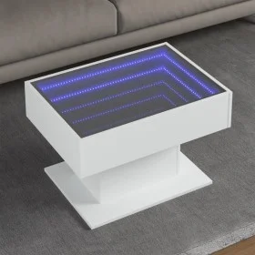 LED-Beistelltisch aus weißem Ingenieurholz mit den Maßen 70x50x45 cm. von , Couchtisch - Ref: Foro24-847532, Preis: 120,12 €,...