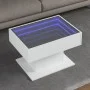 LED light white engineered wood coffee table 70x50x45 cm by , Coffee table - Ref: Foro24-847532, Price: 120,12 €, Discount: %