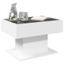 LED light white engineered wood coffee table 70x50x45 cm by , Coffee table - Ref: Foro24-847532, Price: 121,63 €, Discount: %