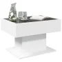 LED light white engineered wood coffee table 70x50x45 cm by , Coffee table - Ref: Foro24-847532, Price: 120,12 €, Discount: %