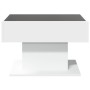 LED light white engineered wood coffee table 70x50x45 cm by , Coffee table - Ref: Foro24-847532, Price: 121,63 €, Discount: %