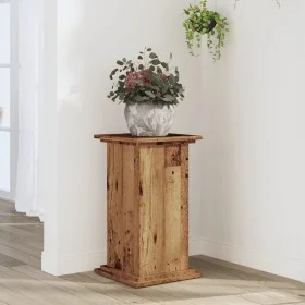 Aged engineered wood plant stands 33x33x60 cm by , Pot stands - Ref: Foro24-852967, Price: 49,73 €, Discount: %