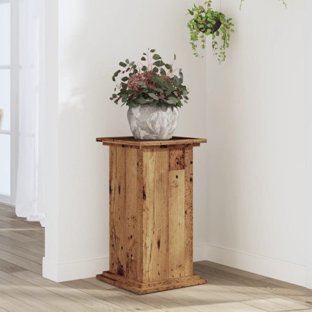 Aged engineered wood plant stands 33x33x60 cm by , Pot stands - Ref: Foro24-852967, Price: 41,04 €, Discount: %