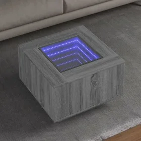 Center table and LED engineered wood in Sonoma gray 60x60x40 cm by , Coffee table - Ref: Foro24-847572, Price: 124,63 €, Disc...