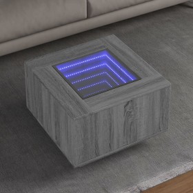 Mitteltisch und LED-Technik aus Sonoma-Gray-Ingenieurholz 60x60x40 cm. von , Couchtisch - Ref: Foro24-847572, Preis: 126,78 €...