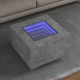 Center table and LED engineered wood in gray concrete 60x60x40cm by , Coffee table - Ref: Foro24-847570, Price: 116,41 €, Dis...