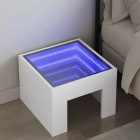 Nachttisch mit LED Infinity weiß 40x40x30 cm von , Nachttische - Ref: Foro24-3284070, Preis: 63,03 €, Rabatt: %