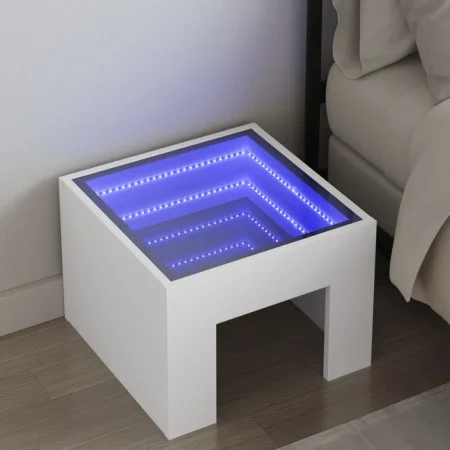 Nachttisch mit LED Infinity weiß 40x40x30 cm von , Nachttische - Ref: Foro24-3284070, Preis: 63,02 €, Rabatt: %