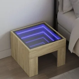 Nachttisch mit Infinity LED Eiche Sonoma 40x40x30 cm von , Nachttische - Ref: Foro24-3284072, Preis: 56,41 €, Rabatt: %