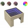 Bedside table with Infinity LED Sonoma oak 40x40x30 cm by , Nightstands - Ref: Foro24-3284072, Price: 56,40 €, Discount: %