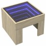 Mesita de noche con Infinity LED roble Sonoma 40x40x30 cm de , Mesitas de noche - Ref: Foro24-3284072, Precio: 57,11 €, Descu...