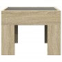 Mesita de noche con Infinity LED roble Sonoma 40x40x30 cm de , Mesitas de noche - Ref: Foro24-3284072, Precio: 57,11 €, Descu...