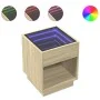 Bedside table with Infinity LED Sonoma oak 40x40x50 cm by , Nightstands - Ref: Foro24-3284079, Price: 59,42 €, Discount: %