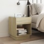 Bedside table with Infinity LED Sonoma oak 40x40x50 cm by , Nightstands - Ref: Foro24-3284079, Price: 60,14 €, Discount: %