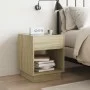 Bedside table with Infinity LED Sonoma oak 40x40x50 cm by , Nightstands - Ref: Foro24-3284079, Price: 59,42 €, Discount: %