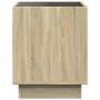 Bedside table with Infinity LED Sonoma oak 40x40x50 cm by , Nightstands - Ref: Foro24-3284079, Price: 60,14 €, Discount: %