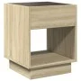 Bedside table with Infinity LED Sonoma oak 40x40x50 cm by , Nightstands - Ref: Foro24-3284079, Price: 59,42 €, Discount: %