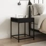 Bedside table with Infinity LED black 40x40x51 cm by , Nightstands - Ref: Foro24-3284091, Price: 59,98 €, Discount: %