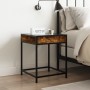 Bedside table with Infinity LED smoked oak 40x40x51 cm by , Nightstands - Ref: Foro24-3284093, Price: 53,20 €, Discount: %