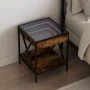 Bedside table with Infinity LED smoked oak 40x40x49 cm by , Nightstands - Ref: Foro24-3284098, Price: 64,25 €, Discount: %