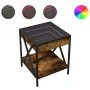 Bedside table with Infinity LED smoked oak 40x40x49 cm by , Nightstands - Ref: Foro24-3284098, Price: 64,25 €, Discount: %