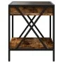 Bedside table with Infinity LED smoked oak 40x40x49 cm by , Nightstands - Ref: Foro24-3284098, Price: 64,25 €, Discount: %