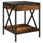 Bedside table with Infinity LED smoked oak 40x40x49 cm by , Nightstands - Ref: Foro24-3284098, Price: 65,19 €, Discount: %